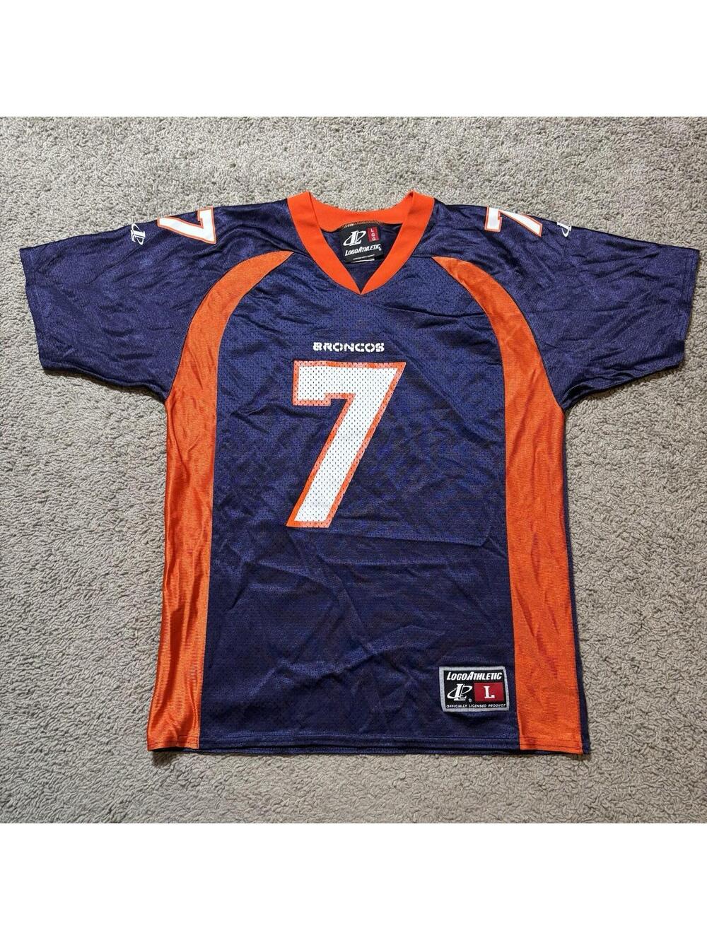 Vintage John Elway Denver Broncos Jersey Logo Athletic Youth Large L 7 NFL 90s